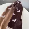 Nuevo diseñador de lujo bufanda clásica bufanda de cachemira mujeres gruesas bufandas marrón bufanda chal invierno cálido long finge pashmina regalos bufanda