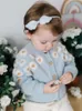 Cardigan Little maven Baby Girls Sweater Lovely Light Blue Casual Clothes Autumn Children Cardigan Pretty Coat for Kids 2-7 year 231017