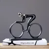 Arts and Crafts Modern Abstract Resin Bicycler Cyclist Statue Bicycle Rider Statue Bike Racer Rider Figurine Office Living Room Decor 231017