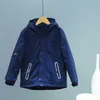 Новые хлопковые куртки для детей, однотонная детская зимняя одежда с капюшоном, размер 100-160 см. Теплое и удобное детское свободное пальто, 15 октября