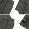 Pantaloni da uomo in pile invernale Cargo da uomo Casual elasticizzato addensato caldo multitasche pantaloni larghi in cotone Rip-Stop pantaloni tattici militari