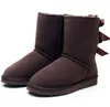 Designer Australie Ultra Bottes Classique Hiver En Peau De Mouton Shearling Femmes Plate-forme D'hiver Fourrure Chaud Véritable Triple Cuir En Peau De Mouton En Peluche Haut Top Pantoufles De Laine