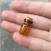 Mini Clear Amber Glass -flaskor med Cork Tome Inions Burs Decoration Crafts 100st Good Qty Wifdg