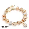 Bracelet d'amour de style familial Pan, diamant brillant, or rose, bracelet décoratif pour femme, cadeau pour petite amie, L231017