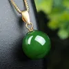 Fashion concise green jade crystal emerald gemstones pendant necklaces for women gold tone choker jewelry bijoux party gifts Q1127301i