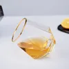 Weingläser 320 ml Trinkgeschirr Bunte Sechseckige Glas Whisky Tasse Wasserflasche Großhandel Haushalt Sechs Rand Transparent Saft