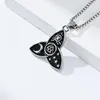 Pendant Necklaces Nordic Celtic Triangle Star Moon Stainless Steel Necklace King Of The Gods Odin Men Punk Jewelry