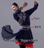 Scen Wear Mongolian Dance Costum Traditionell kvinnlig nationell tibetansk övningskläder Ancient Yangko