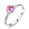 S925 Pierścień srebrnego Pink Diamond Pierścień Designer Luksus 3A Cyrron Pierścień europejski mody pierścionka weselna pierścionek Walentynki Dniem Matki Prezent SPC