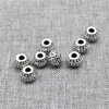 Piedras preciosas sueltas, 8 piezas de cuentas espaciadoras de barril de tambor de plata de ley 925 para pulsera de collar de 6 mm