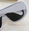 Oversized Shield Sunglasses White Black Grey Shaded Women Designer Sunglasses Shades UV400 Eyewear with Box