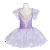 Scene Wear Ballet Dance Dress for Girls Pink Blue Sequined Ballerina Party Practice Clothes Gymnastics Leotard Dancewear