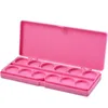 24 Grid Nail Art Palette Double Tray Box Drawing Painting Watercolor Pigment Glue Mixing Case Supplies Manicure Tray Case Tool F2682 Xt Rjaj