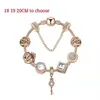 18 19 20 CM Magische charme kralen rose gouden strengen multi-streng kralen armband 925 verzilverde slangenketting sleutel hanger als een diy jew285q