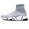 Moda Beyaz Siyah Sıradan Ayakkabı Platformu 1.0 Trainer Dantel Sock Shoe Womens Erkek Spor ayakkabı tasarımcısı parlak örgü koşucu spor ayakkabı Paris Boots