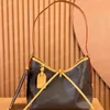 2024 Canvas oxide Leather Carry All Shoulder Crossbody Bag w Small Purse 46203 Embossed Flower Zipper Designer Handbags 46197 Underarm Handbag Tote Wholesale