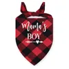 Dog Apparel I Only Love My Bed And Mama I'M SORRY Puppy Bandanas Accessories For Pet Birthday Gift Red Plaid Bandana Scarf