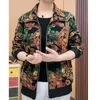 Giacche da donna Primavera Autunno Abbigliamento donna Giacca floreale vintage Cardigan con cerniera Versatile Casual Allentato Cappotti a maniche lunghe di grandi dimensioni 2023