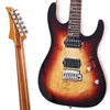 Guitarra eléctrica BoyaZiqi BZK-024, trastes de acero inoxidable, control de volumen push-pull, tapa de cuerpo de caoba