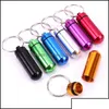 Keychains Lanyards Keychains Fashion Accessories Waterproof Keychain Aluminium Pill Box Case Bottle Cache Holder Container Keyring Me DHX19