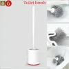 Toilet Brushes Holders TPR Silicone Toilet Brush bathroom Cleaning brushes Leakproof water Wall Mounted for xiaomi Yijie Toilet Brush Bathroom Sets 231013