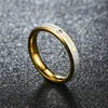 Anelli nuziali 1 pezzo 4mm / 6mm in acciaio inossidabile color oro per sempre amore anello per donna uomo coppia cristallo CZ regalo taglia 5-12