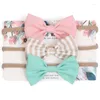 Accessori per capelli 3 pz/lotto Fascia per capelli Cute Bowknot Ragazza Foulard in nylon Nato Copricapo per bambini