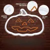 1pc Pumpkin Halloween Wall Sconce Neon Sign Light, Holiday Decoration Bright Night Light, For Holidays, Parties, Home Decoration, With Hanging Chain And Hook 13.38"*12.2"in