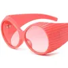 Hip Hop Solglasögon unisex godisfärg solglasögon retro adumbral anti-uv glasögon ovala glasögon överdimensionerad ramprydnad