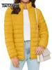 Piumino da donna TACVASEN Piumino con zip intera Piumino invernale leggero trapuntato Cappotti caldi Giacca a vento casual Capispalla oversize da esterno 231017