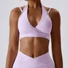 Yoga Outfit Soutien-gorge de sport pour femmes Push Up Crop Top Sexy Vêtements dos nu Tops blancs 2023 Fitness Train Sportswear Femme Gym