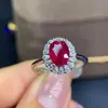 KJJEAXCMY edlen schmuck S925 sterling silber eingelegte natürliche rubin neue mädchen edle ring unterstützung test Chinesischen stil verkauf259n