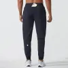 Lu23 kadın ll erkekler jogger uzun pantolon spor yoga kıyafeti hızlı kuru çizme sporu cepleri eşofman pantolonları erkekler rahat elastik bel fitness