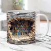 Mugs 350ml 3D Effect Bookshelf Mug Creative Space Design Ceramic Library Book Lovers Coffee Cup Christmas Gifts For Readers 231017