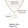 Collier multicouches yeux étoiles pour femmes, bijoux à la mode, accessoires cadeau d'anniversaire pour fille et maman, pendentif, 3294