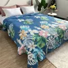 Bedspread Floral Print Quilted Bedspread on The Bed Patchwork Duvet Quilt Blanket European Coverlet Plaid Linen Cubrecam Bed Cover Colcha 231013