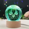 Arts and Crafts Genshin Impact God Of Version LED Crystal Ball Light Statue Night Lamp Cosplay Anemo Electro Hydro Pyro Geo Gift Props Figurines 231017