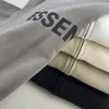 FW19 클래식 패션 하이 스트리트 Essentiasl 까마귀 3D 고무 프린트 레터 뒷면 100% 면화 유맹 힙합 느슨한 지퍼 후 까마귀