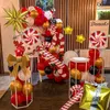 Andere evenementen Feestartikelen Kerstthema Rode en witte snoepballonnen Geschenkdoos Ballonnen Goud Explosieballonnen Kerstfeest Jaardecoratie 231017
