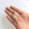 Pendenti per bottiglie di vetro mini a forma di fiore piccoli fai da te con tappo in sughero vasetti trasparenti trasparenti regali fiala 20 pezzi quantità all'ingrosso Dufps