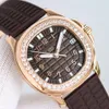 Patekphilippe Moon Phase PP Classical Superclone Complex Patel Wristwatch Mechanical High Watch Movment Fonctions Men Quality 5711 Auto Uhr Montre Luxe Wit