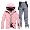 Other Sporting Good s Winter Snow Suit Sets Snowboarding Clothing Skiing Costume 10k Waterproof Windproof Ice Coat Jackets and Strap Pants 231017