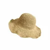 Chapeaux à large bord Chapeau de paille facile à assortir pliable tressé soleil disquette taille libre mode charmant casquette de plage paddle embarquement