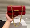 10A Diseñador Triomphe bolso de mano con bolso de hombro CADENA ROJO mujer BESACE bolso de cuero genuino para las axilas Cartera cruzada Capacidad de moda Monedero de embrague clásico