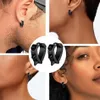 Pendientes de aro Huggie con punta Punk para hombre y mujer, aretes redondos de cartílago de acero inoxidable, estilo gótico, joyería gruesa, Hoop226N