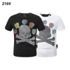 PLEIN BEAR T-SHIRT Hommes Designer T-shirts Marque Vêtements Strass PP Crânes Hommes T-SHIRT COL ROND SS SKULL Hip Hop Tshirt Top Tees 16670