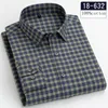 Camisas casuales para hombres Tallas grandes 8XL Lijado de algodón de manga larga para hombres Camisa a cuadros Tops Artículos de ropa de un solo bolsillo