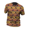Camiseta masculina vintage camiseta impressão 3d camisa étnica padrão de manga curta topo verão roupas respiráveis cultura antiga t