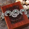 Pendant Necklaces Ethnic Antique Silver Color Moon Choker For Women Boho Turquoise Necklace Girls Party Jewelry Gifts