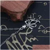 Pendentif colliers Mode 20 pièces/lot tibétain Sier Vintage Punk rétro poulpe squelette charmes pendentif chaîne pull collier bijoux bricolage Dhx7X